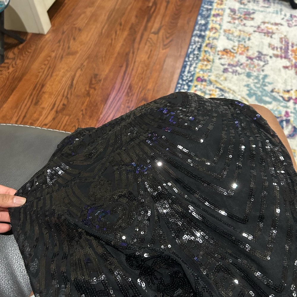 NEW BLACK LULUS SEQUIN DRESS